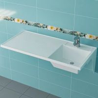 Товар: Раковина СанТа Лидер 100 R с местом под стиральную машину Белая арт-900107N - фото 1 Раковина СанТа Лидер 100 R с местом под стиральную машину Белая арт-900107N — фото 1, Раковины встраиваемые сверху