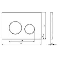 Товар: Клавиша смыва KK POL M11 Черная матовая Черная глянцевая арт-350/PPC/143-00-07 - фото 2 Клавиша смыва KK POL M11 Черная матовая Черная глянцевая арт-350/PPC/143-00-07 — фото 2, Кнопки смыва