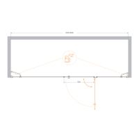 Душевая дверь CEZARES арт-VERONA-W-B-13-100+60/60-C-Cr — фото 3, Распашные душевые двери