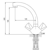 Смеситель для кухни Aringa Арно Хром арт-AR02027CH — фото 3, Смесители для кухни
