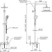 Душевая система Remer Energy Хром арт-EY34ASD25 — фото 2, Душевые стойки