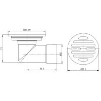 Душевой трап Raglo 100x100 с решеткой Хром арт-R605.10 — фото 2, Трапы для душа