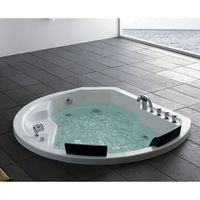 Акриловая ванна Gemy G9053 K 185х162 с гидромассажем арт-G9053K — фото 2, Акриловые ванны