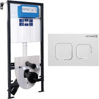 Инсталляция Bettoserb Sava Fix Slim для унитаза с клавишей смыва Белый глянец арт-SET40006470 — фото 1, Инсталляции для унитазов