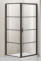 Душевой уголок Azario Richmond 90х90 профиль Черный стекло прозрачное арт-AZ-NAG1221 900 BLACK — фото 4, Квадратные душевые уголки