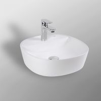 Товар: Раковина Bond 41 Белая глянцевая арт-S01-410 - фото 2 Раковина Bond 41 Белая глянцевая арт-S01-410 — фото 2, Раковины накладные