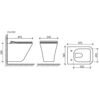 Унитаз Ceramicanova Mono подвесной с сиденьем Микролифт арт-CN1902 — фото 11, Подвесные унитазы