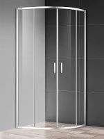 Душевой уголок AQUAme 90x90 профиль Хром стекло прозрачное арт-AQM3801F-9 — фото 5, Душевые уголки четверть круга