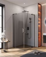 Душевой уголок CEZARES арт-SLIDER-AH-2-80/90-90/100-GRIGIO-GM — фото 1, Прямоугольные душевые уголки