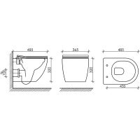 Комплект унитаза Ceramicanova Forma CN3009 с инсталляцией Tece Now 9400414 с сиденьем Микролифт и Че арт-CN3009+9400414 — фото 14, Комплекты унитаз + инсталляция