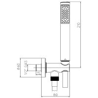 Товар: Душевой гарнитур Bossini Zen Хром арт-C12002.030 - фото 2 Душевой гарнитур Bossini Zen Хром арт-C12002.030 — фото 2, Душевые гарнитуры на держателе