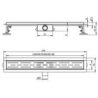 Душевой лоток Raglo 80 с решеткой Сатин арт-R650.80.05 — фото 2, Душевые лотки