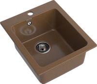 GRANFEST Мойка PRACTIK 505 1-чаша 505*427мм терракот арт.GF- арт-P-505 терракот — фото 1, Кухонные мойки