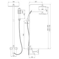 Душевая система Lemark Allegro Хром Белый арт-LM5962CW — фото 2, Душевые стойки