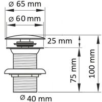 Донный клапан CeramaLux Черный матовый арт-RD025 — фото 2, Донные клапаны