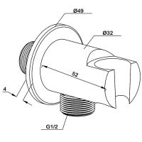 Шланговое подключение Swedbe Platta Хром арт-5505 — фото 3, Шланговые подключения