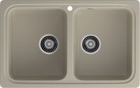 GRANFEST Мойка STANDART 780K 2 чаши 780*510мм топаз арт.GF- арт-S-780K топаз — фото 2, Кухонные мойки
