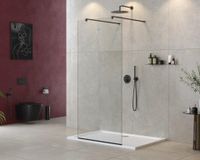 Душевая перегородка CEZARES арт-LIBERTA-L-2-100-120-C-NERO — фото 1, Душевые перегородки