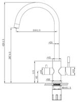 Смеситель для кухни ESKO Черный матовый арт-K22 B — фото 3, Смесители для кухни