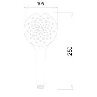 Ручной душ Melodia della vita Luxe Хром арт-MKP26303BL — фото 2, Лейки для душа