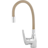 Смеситель для кухни Melodia della vita Ostessa Хром Бежевый арт-MDV40615Beige — фото 1, Смесители для кухни