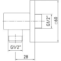 Шланговое подключение E.C.A. Elea Черное матовое арт-102126388C1EX — фото 2, Шланговые подключения