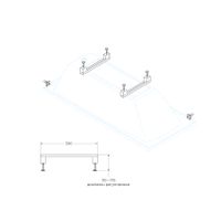 Универсальный комплект ног для прямоугольных акриловых ванн CEZARES арт-LEG-KIT-100 — фото 2, Комплектующие