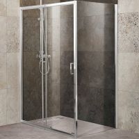 Душевой уголок BelBagno Unique 115x90 профиль Хром стекло прозрачное арт-UNIQUE-AH-1-100/115-90-C-Cr — фото 1, Прямоугольные душевые уголки