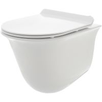 Унитаз AQUAme подвесной Белый глянец с сиденьем Микролифт арт-AQM2005 — фото 1, Подвесные унитазы