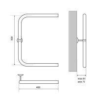 Товар: Водяной полотенцесушитель Melodia della vita Moon П-образный 50х40 Полированная сталь арт-MTRMN5040 - фото 2 Водяной полотенцесушитель Melodia della vita Moon П-образный 50х40 Полированная сталь арт-MTRMN5040 — фото 2, Водяные полотенцесушители