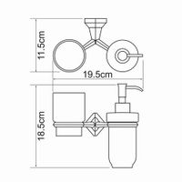 Aller K- Держатель стакана и дозатора арт-1189C — фото 4, Дозаторы