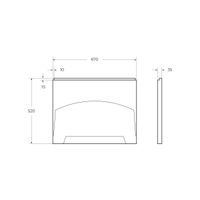 Боковая панель для акриловой ванны с крепежом CEZARES арт-ECO-F-70-SP-W37 — фото 2, Экраны для ванн