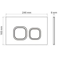 Клавиша смыва Iberica Blanca Esti-Q Черная матовая арт-IB.B083.002.000 — фото 2, Кнопки смыва