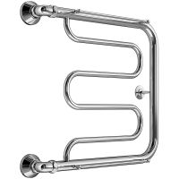 Водяной полотенцесушитель Melodia della vita Foxtrot 60x50х1 с полкой Полированная сталь арт-MTRFT6050 — фото 1, Водяные полотенцесушители