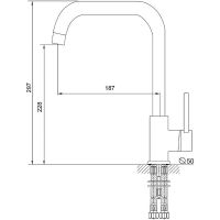 Смеситель для кухни Melodia della vita Ostessa Хром арт-MDV35115 — фото 5, Смесители для кухни