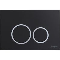 Клавиша смыва Iberica Blanca Esti-O Черная матовая арт-IB.B082.002.000 — фото 1, Кнопки смыва