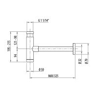 Сифон для раковины Gattoni Accessori Хром арт-0160/00C0 — фото 2, Сифоны для раковины