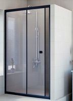 Душевая дверь Radomir Вита 150 профиль Черный стекло прозрачное арт-1-63-6-0-0-1110 — фото 3, Раздвижные душевые двери