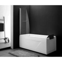 Шторка на ванну Gemy New Rockcoco 80х140 профиль Хром стекло прозрачное арт-S03200 — фото 2, Шторки для ванной распашные