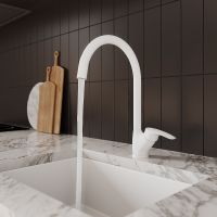 Смеситель для кухни Milardo Rora Белый матовый арт-RORWT0JM05 — фото 6, Смесители для кухни