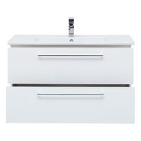 Тумба GIO, 100 см, подвесная, 2 ящика, белый глянец арт-77.0105W — фото 3, Тумбы под раковину