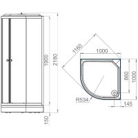 Душевая кабина Melodia della vita Classica 100x100 без гидромассажа арт-MB01001 — фото 2, Душевые кабины