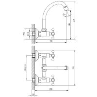 Смеситель для кухни Rossinka Хром арт-G02-73 — фото 2, Смесители для кухни