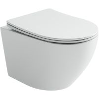 Унитаз Ceramicanova Uno Rimless подвесной Белый с сиденьем Микролифт арт-CN11001 — фото 1, Подвесные унитазы