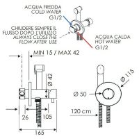Гигиенический душ со смесителем Remer Minimal Хром арт-N65SW — фото 2, Гигиенические души
