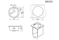 Товар: Granula-, кухонная мойка, кварц арт-5101, ЧЁРНЫЙ - фото 2 Granula-, кухонная мойка, кварц арт-5101, ЧЁРНЫЙ — фото 2, Кухонные мойки