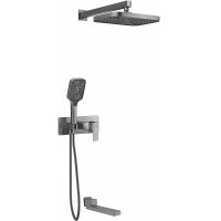 Душевая система Rose R10T Оружейная сталь арт-R1035T — фото 1, Встраиваемые душевые комплекты