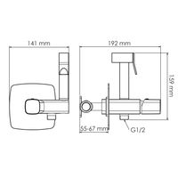 Nuthe Встраиваемый смеситель для душа с гигиенической лейкой арт-9138 — фото 3, Гигиенические души