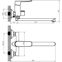 Смеситель для ванны Agger Nice универсальный Хром арт-A2521100 — фото 10, Смеситель для ванны