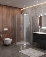 Душевой уголок CEZARES арт-MOLVENO-R-2-100-P-Cr — фото 1, Душевые уголки четверть круга